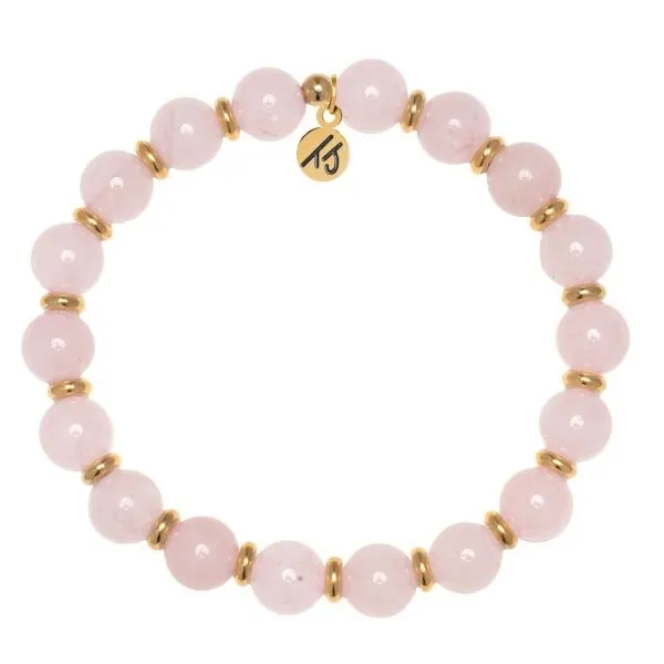 Empowered Elegance Rose Quartz Gold T. Jazelle Bracelet Erickson Jewelers Iron Mountain, MI