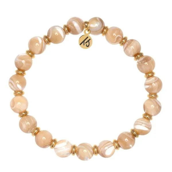 Empowered Elegance Tan Shell Gold T. Jazelle Bracelet Erickson Jewelers Iron Mountain, MI