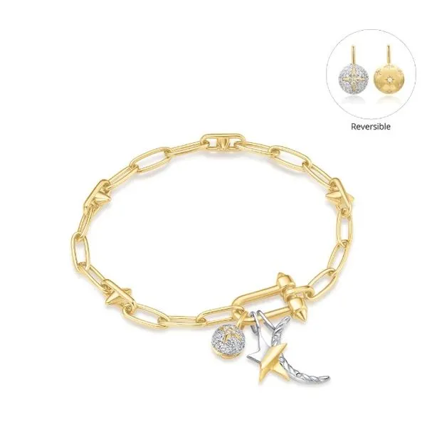 Bracelet Set with Moon and Star Charms Erickson Jewelers Iron Mountain, MI