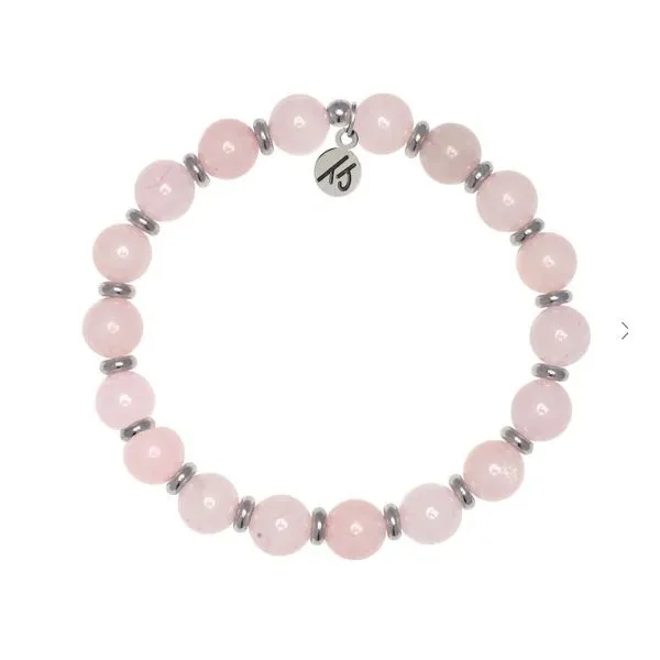Empowered Elegance Rose Quartz Silver T. Jazelle Bracelet Erickson Jewelers Iron Mountain, MI