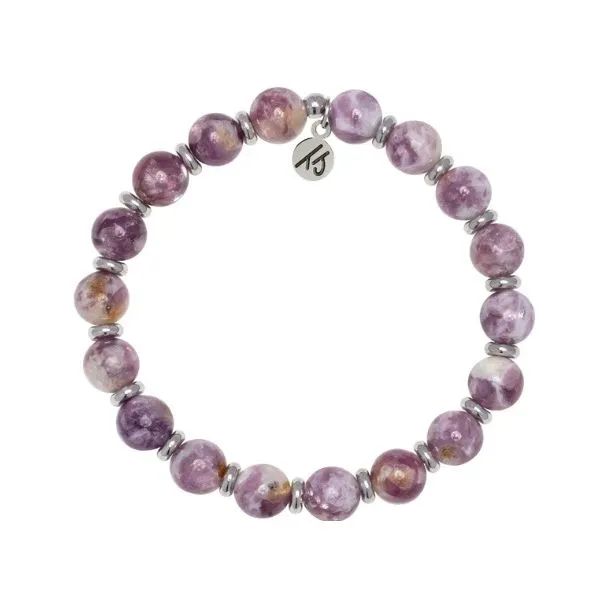 Empowered Elegance Lepidolite Quartz Silver T. Jazelle Bracelet Erickson Jewelers Iron Mountain, MI