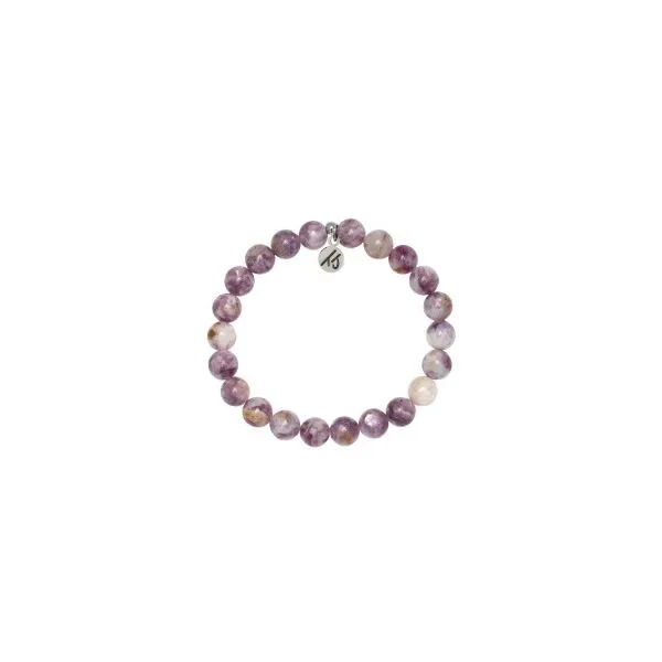 Lepidolite Quartz Calming Stacker T. Jazelle Bracelet Erickson Jewelers Iron Mountain, MI