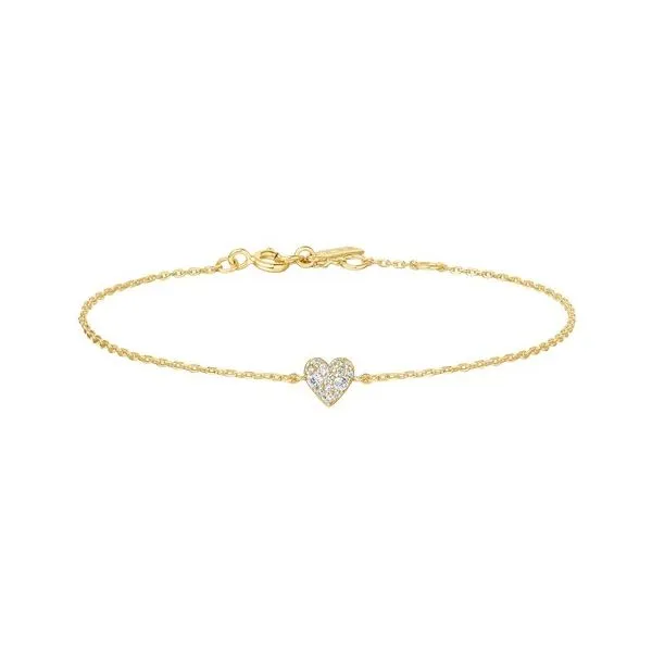 Sterling Silver Sweetheart Pave Bracelet Erickson Jewelers Iron Mountain, MI