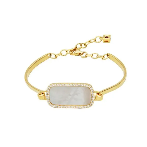 Sterling Silver and Yellow Gold Plated Bangle Bracelet Erickson Jewelers Iron Mountain, MI