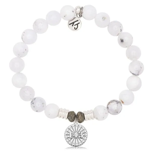 Silver White Chalcedony 'I Love You' T. Jazelle Bracelet Erickson Jewelers Iron Mountain, MI