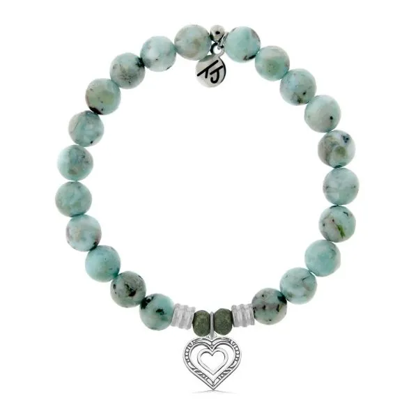 Larimar Family Heart T. Jazelle Bracelet Erickson Jewelers Iron Mountain, MI