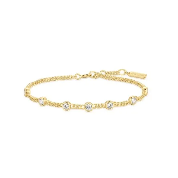 Sterling Silver Yellow Gold Plated Cubic Zirconia Bracelet Erickson Jewelers Iron Mountain, MI