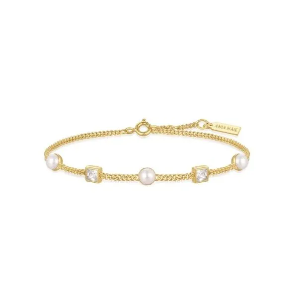 Sterling Silver with Yellow Gold Plated Cubic Zirconia Bracelet Erickson Jewelers Iron Mountain, MI