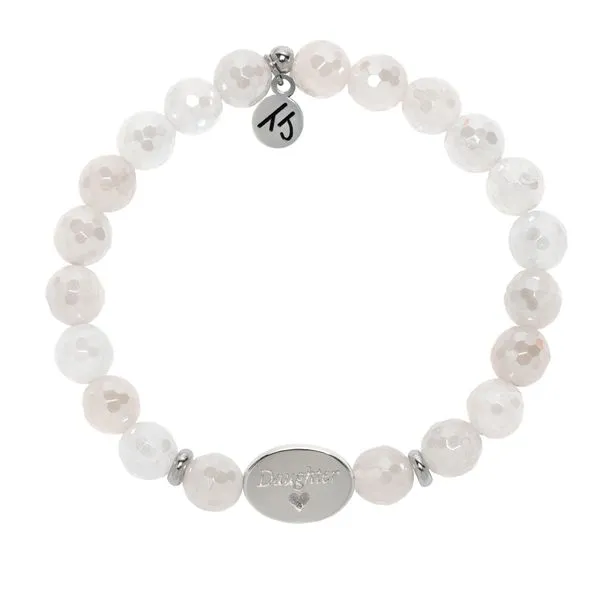 DAUGHTER BEAD ROSE QUARTZ FACETED 8MM T. JAZELLE BRACELET Erickson Jewelers Iron Mountain, MI