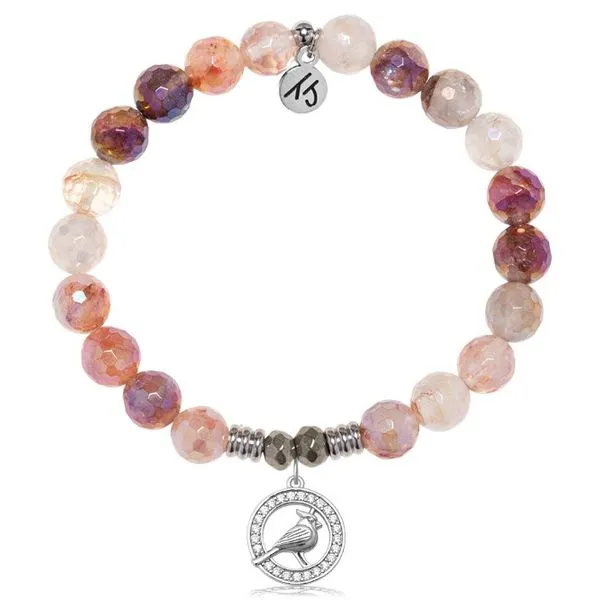STRAWBERRY QUARTZ CARDINAL WHITE CZ T. JAZELLE BRACELET Erickson Jewelers Iron Mountain, MI