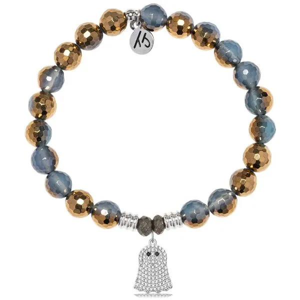 BLUE GOLD AGATE GHOST CZ T. JAZELLE BRACELET Erickson Jewelers Iron Mountain, MI
