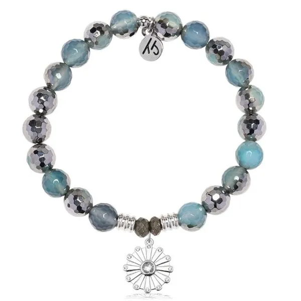 Blue Silver Agate Happiness Bracelet by T. Jazelle Erickson Jewelers Iron Mountain, MI
