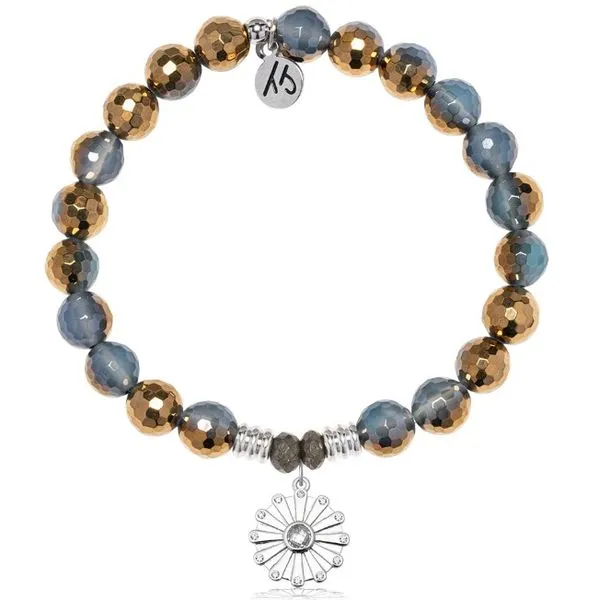 BLUE GOLD AGATE HAPPINESS T. JAZELLE BRACELET Erickson Jewelers Iron Mountain, MI