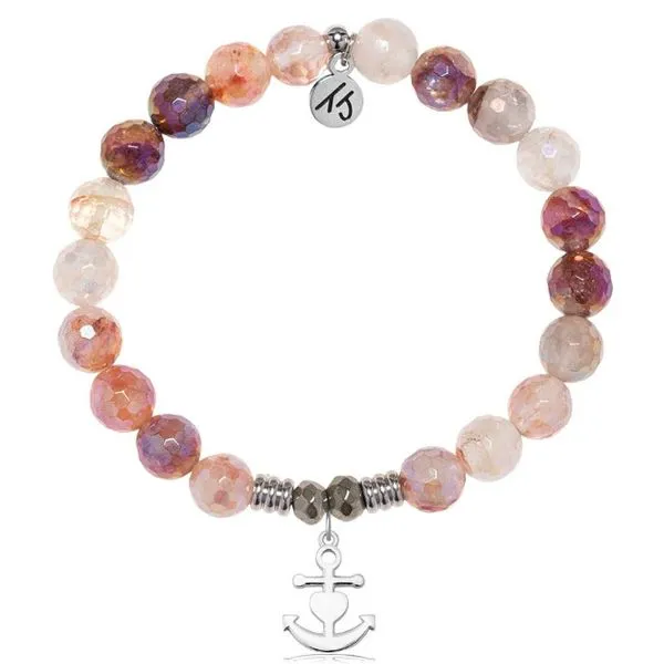 STRAWBERRY QUARTZ FAITH HOPE LOVE T. JAZELLE BRACELET Erickson Jewelers Iron Mountain, MI