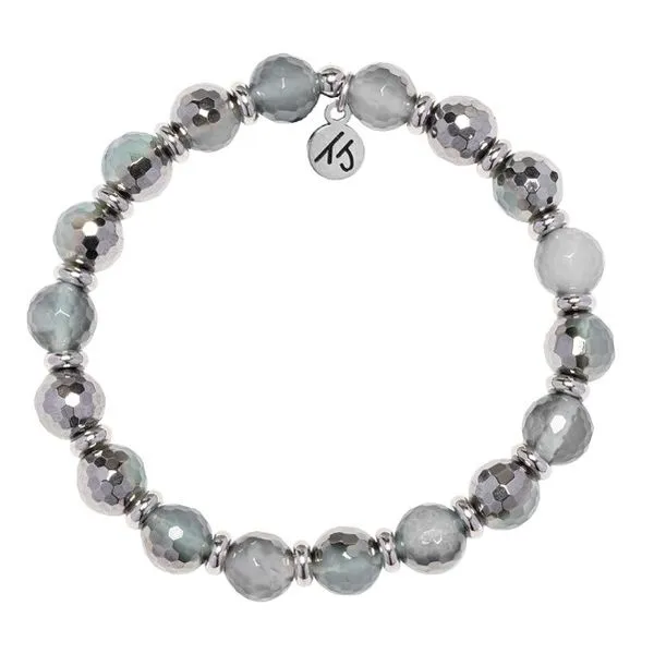 EMPOWERED ELEGANCE BLUE SILVER AGATE SILVER T. JAZELLE BRACELET Erickson Jewelers Iron Mountain, MI