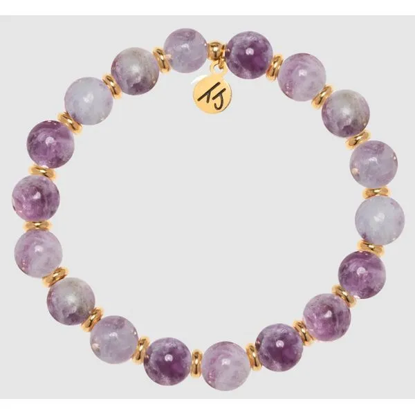 EMPOWERED ELEGANCE LEPIDOLITE QUARTZ GOLD T. JAZELLE BRACELET Erickson Jewelers Iron Mountain, MI