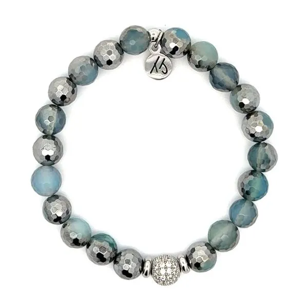 Silver Blue Silver Agate T. Jazelle Bracelet Erickson Jewelers Iron Mountain, MI