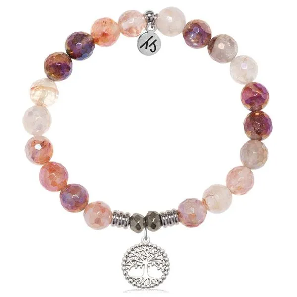 STRAWBERRY QUARTZ FAMILY TREE T. JAZELLE BRACELET Erickson Jewelers Iron Mountain, MI