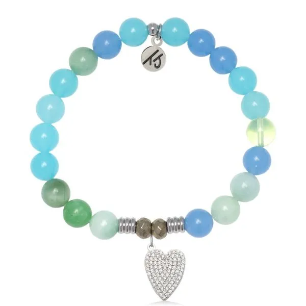 MULTI BLUE JADE YOU ARE LOVED T. JAZELLE BRACELET Erickson Jewelers Iron Mountain, MI