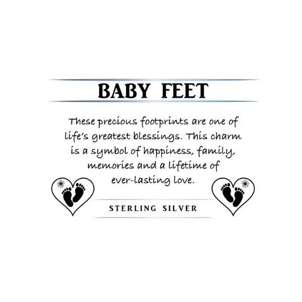 BLUE AQUAMARINE BABY FEET BRACELET Image 2 Erickson Jewelers Iron Mountain, MI