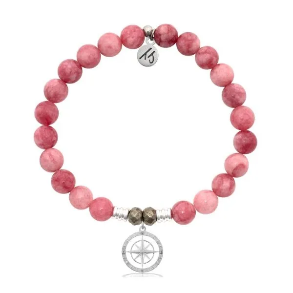 PINK JADE COMPASS ROSE T. JAZELLE BRACELET Erickson Jewelers Iron Mountain, MI