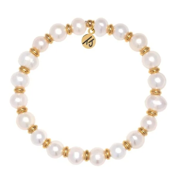 EMPOWERED ELEGANCE PEARL GOLD T. JAZELLE BRACELET Erickson Jewelers Iron Mountain, MI