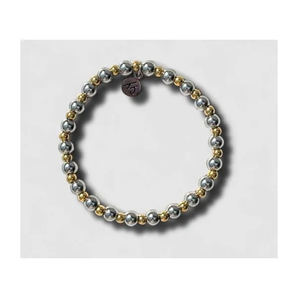 SERENITY BRACELET SILVER WITH GOLD T. JAZELLE BRACELET Erickson Jewelers Iron Mountain, MI