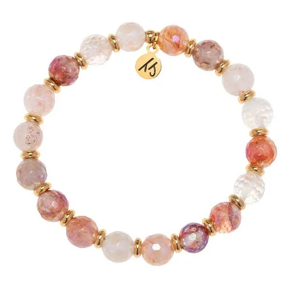 EMPOWERED ELEGANCE STRAWBERRY QUARTZ GOLD T. JAZELLE BRACELET Erickson Jewelers Iron Mountain, MI