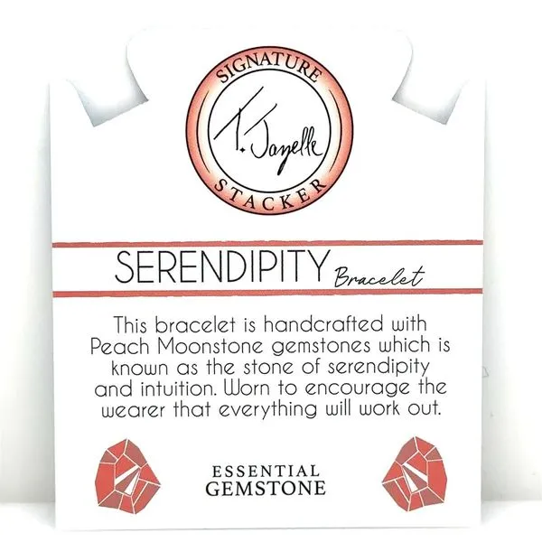 Silver Peach Moontone Serendipity Stacker Bracelet Image 2 Erickson Jewelers Iron Mountain, MI