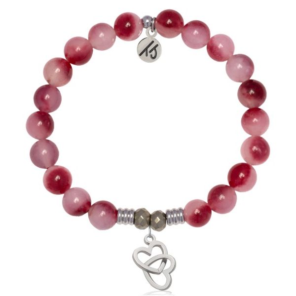 Cherry Jade Linked Hearts T. Jazelle Bracelet Erickson Jewelers Iron Mountain, MI