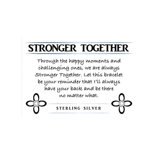 Silver Sakura Agate Stronger Together T. Jazelle Bracelet Image 2 Erickson Jewelers Iron Mountain, MI