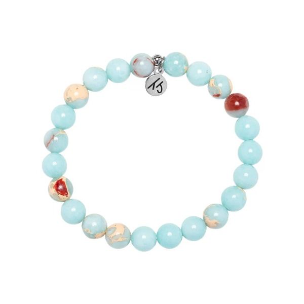 Silver Snakeskin Jasper Resilience Stacker T. Jazelle Bracelet Erickson Jewelers Iron Mountain, MI