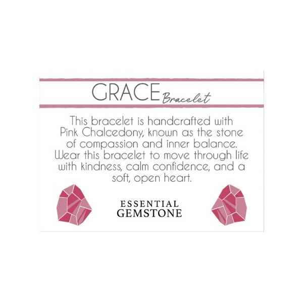 Silver Pink Chalcedony Grace Stacker Bracelet Image 2 Erickson Jewelers Iron Mountain, MI