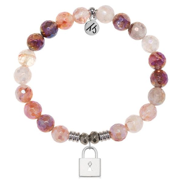 Silver Strawberry Quartz Unbreakable Friendship Bracelet Erickson Jewelers Iron Mountain, MI