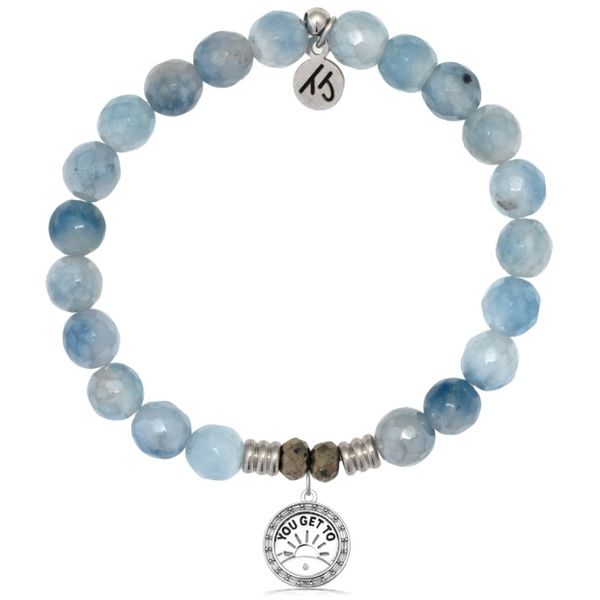 Silver Aquamarine Jade T. Jazelle Bracelet Erickson Jewelers Iron Mountain, MI