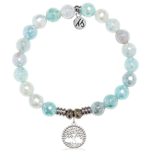 AQUA AGATE FAMILY TREE T. JAZELLE BRACELET Erickson Jewelers Iron Mountain, MI