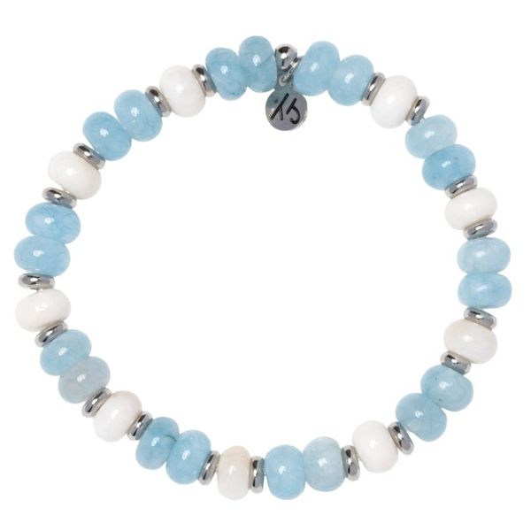 Aquamarine Beige Jade T. Jazelle Bracelet Erickson Jewelers Iron Mountain, MI