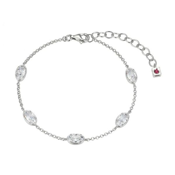 Sterling Silver Cubic Zirconia Adjustable Bracelet Erickson Jewelers Iron Mountain, MI