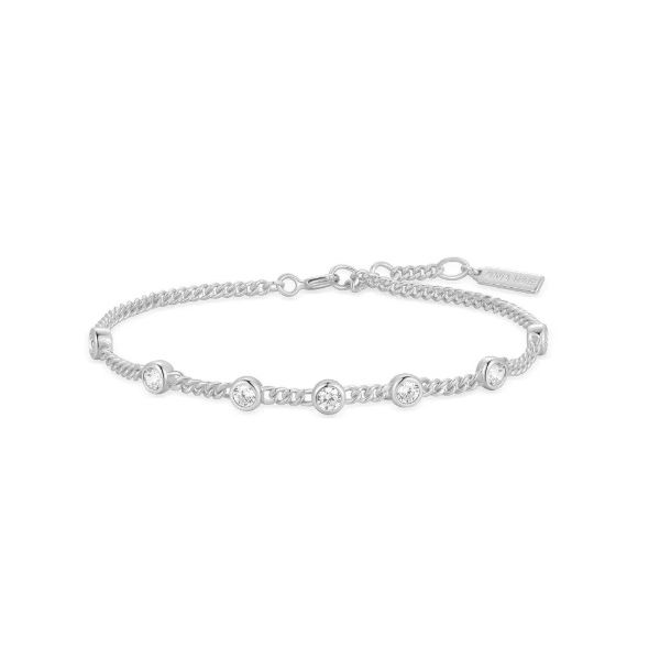Sterling Silver Cubic Zirconia Station Bracelet Erickson Jewelers Iron Mountain, MI