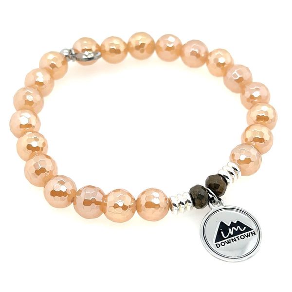 Silver Champagne Agate Iron Mountain Downtown Bracelet Erickson Jewelers Iron Mountain, MI