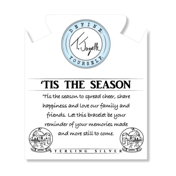 Silver Red Jasper Tis the Season Stackable Bracelet Image 2 Erickson Jewelers Iron Mountain, MI