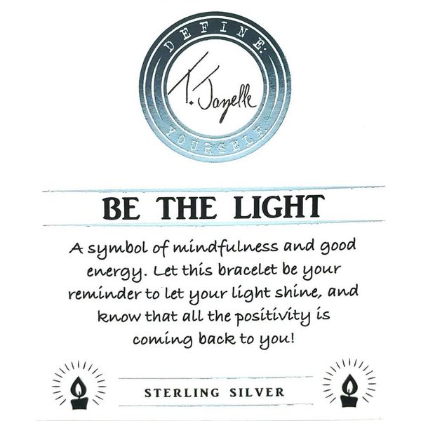 Silver Australian Agate Be The Light Bracelet Image 2 Erickson Jewelers Iron Mountain, MI