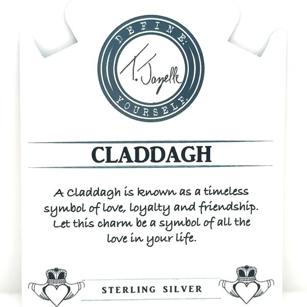 Silver Multi Amazonite Claddagh Bracelet Image 2 Erickson Jewelers Iron Mountain, MI