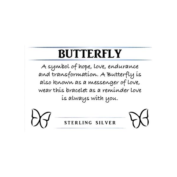 Silver Butterfly CZ Bracelet with Pink Rhodonite by T. Jazelle Image 2 Erickson Jewelers Iron Mountain, MI