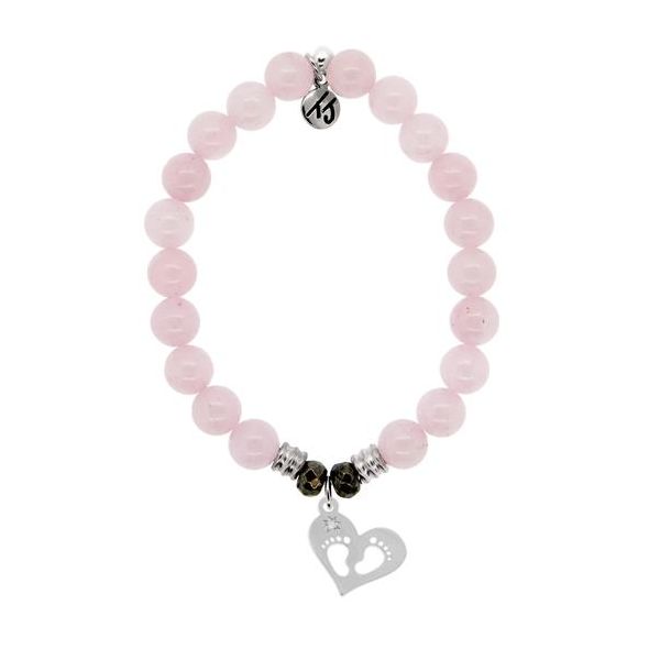 Rose Quartz Baby Feet T. Jazelle Bracelet Erickson Jewelers Iron Mountain, MI