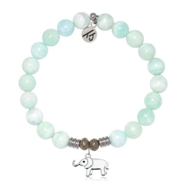Silver Hemimorphite Lucky Elephant T. Jazelle Bracelet Erickson Jewelers Iron Mountain, MI