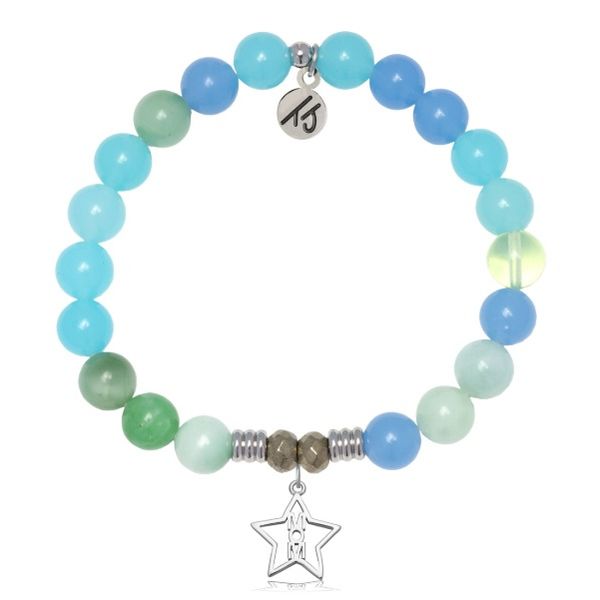 Multi Blue Jade Mom Star T. Jazelle Bracelet Erickson Jewelers Iron Mountain, MI