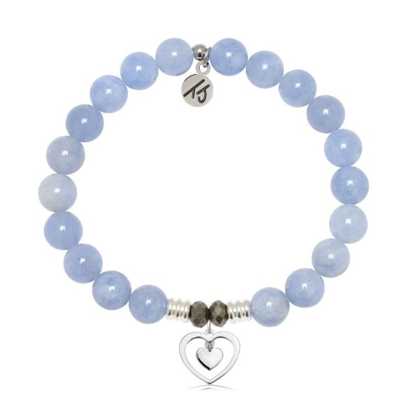 Silver Sky Blue Jade Piece of My Heart T. Jazelle Bracelet Erickson Jewelers Iron Mountain, MI