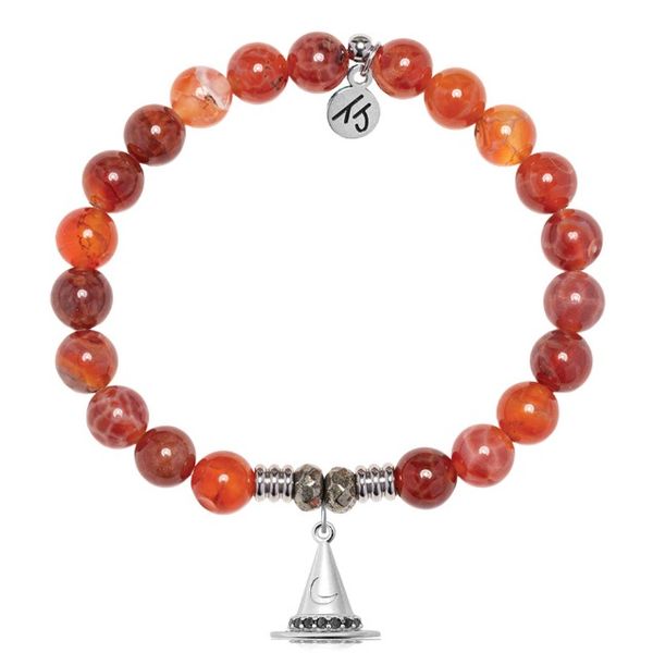 Silver Orange Fire Agate T. Jazelle Bracelet Erickson Jewelers Iron Mountain, MI