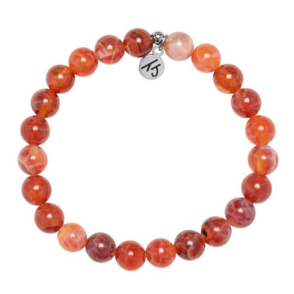 Silver Orange Fire Agate T. Jazelle Bracelet Erickson Jewelers Iron Mountain, MI